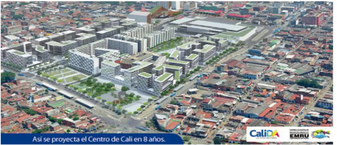 Figura 6. Render proyecto Ciudad Paraíso (zona San Pascual, Sucre y El Calvario)  Fuente: EMRU (2012) 