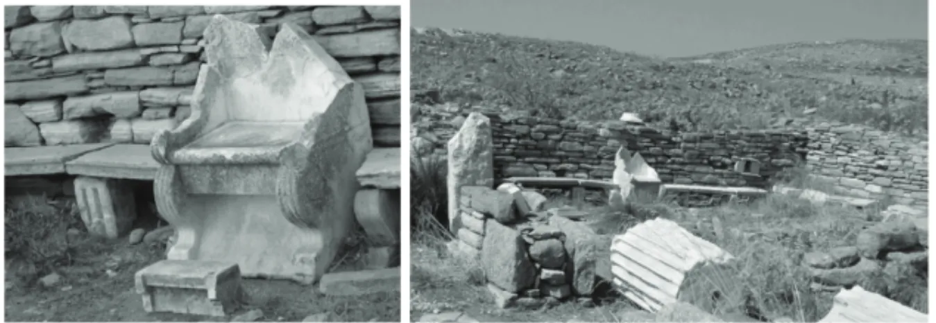 Figure 6 – The benches and marble throne in GD 80 