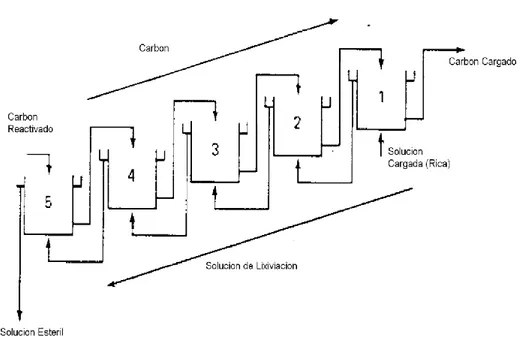Figura 3.6. Proceso de adsorción en columnas (Columnprocess)  Fuente: Apuntes universidad de Atacama