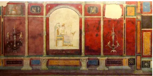 Figura 6. Villa Farnesina, Roma, Cubiculum  B detalle de la pared occidental 