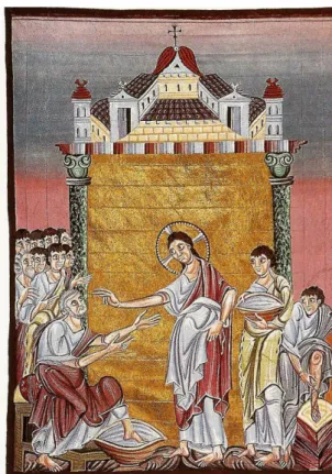Ilustración N° 4: El cristo lavando los pies a los apóstoles, h. 1000. 
