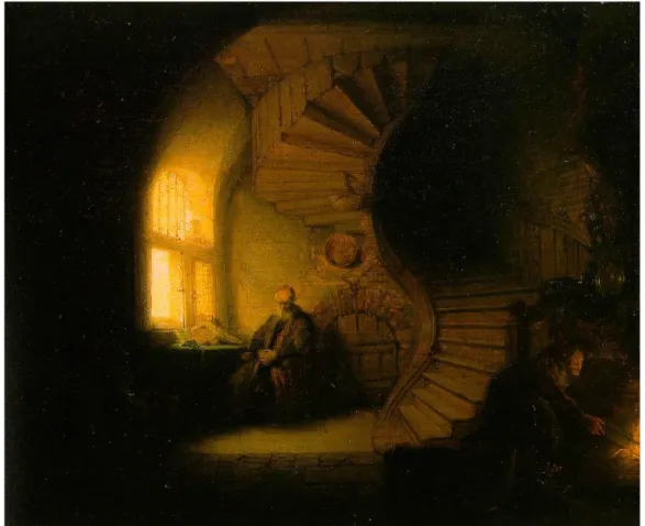 Ilustración N° 5: Rembrandt, Filósofo meditando, 1632 
