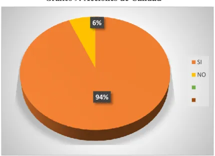 Gráfico 9 : Acciones de Calidad
