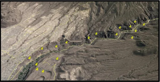 Figura  No.  2.1.  Área  de  Influencia  del  Proyecto  Charcani  VII  (Se  muestran  los  vértices  georeferenciados) 