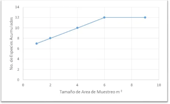 Figura 3.7. Curva de acumulación de especies para MR-6 