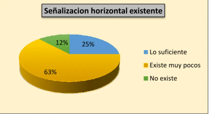 Figura Nº 05: Señalizaciòn Horizontal Existente en el Cantòn Chambo Estrato 1 