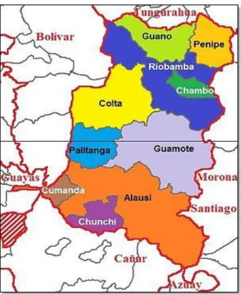 Figura 2 Mapa de la Provincia de Chimborazo 