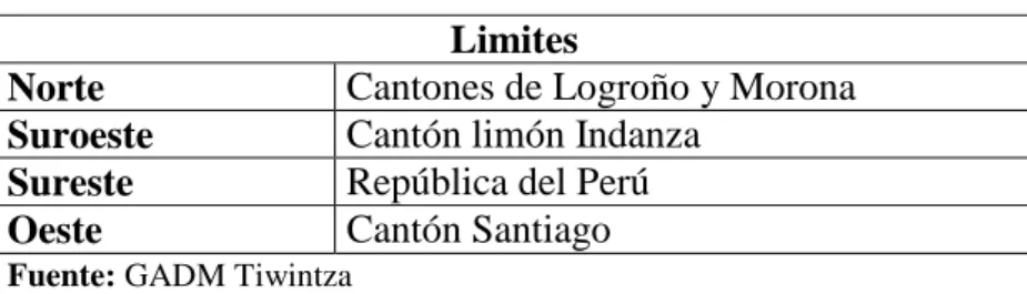Cuadro N°1: Límites 