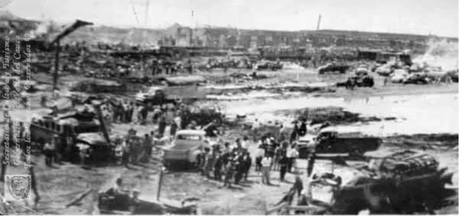 Figura 7. Panorámica de la zona devastada por la explosión del 7 de agosto, Cali, 1956