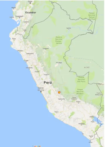 Figura 1. Ubicación del proyecto en el Mapa de Perú. Fuente: Google Maps 