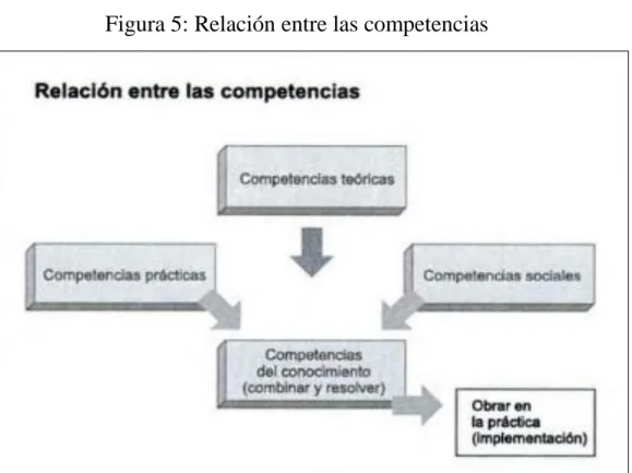 Figura 5: Relación entre las competencias 