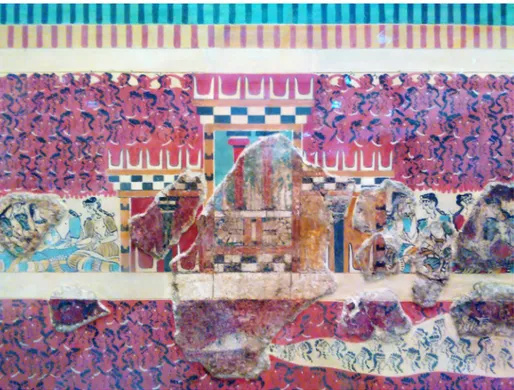 Fig. 1. Detalle del “Fresco de las Gradas” expuesto en el Museo Arqueo- Arqueo-lógico de Heraclión
