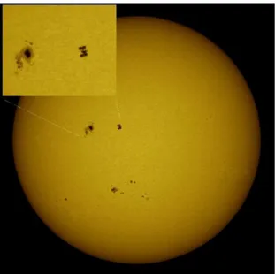 Figura 1. 4 Manchas solares del 9 de setiembre del 2014 publicado por SPACEWEATHER donde se registra  158 manchas