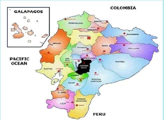 Gráfico 2. Mapa del Ecuador Realizado por: Sandra Espinel 