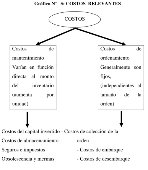 Gráfico N°   5: COSTOS  RELEVANTES