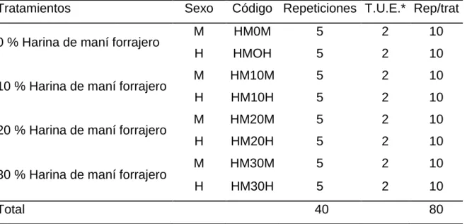 Cuadro  5.   ESQUEMA DEL EXPERIMENTO  CRECIMIENTO - ENGORDE.  