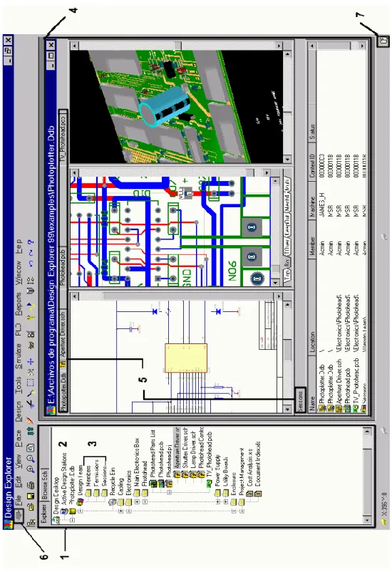 Figura 1-15 Partes de Altium Designer 