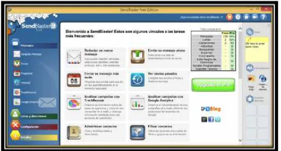 Figura 12-1 Interfaz Gráfica Software SendBlaster