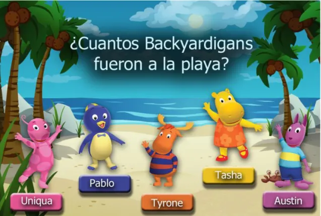 Foto 1: En la playa con los backyardigans. 