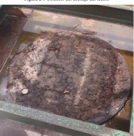 Figura 24. Colector del drenaje del techo. 