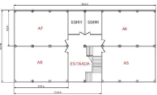 Figura  1. Plano de la planta baja modular dos EII 