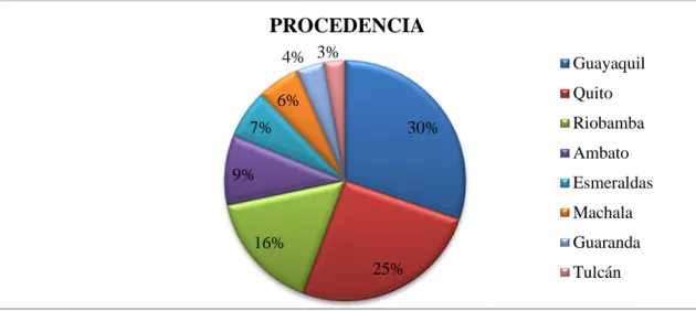 Figura 10. Ciudad de procedencia