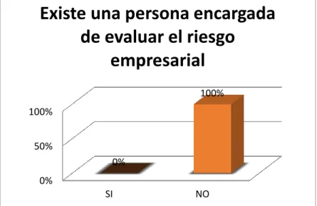GRÁFICO  9. Existe una persona encargada de evaluar el riesgo empresarial. 