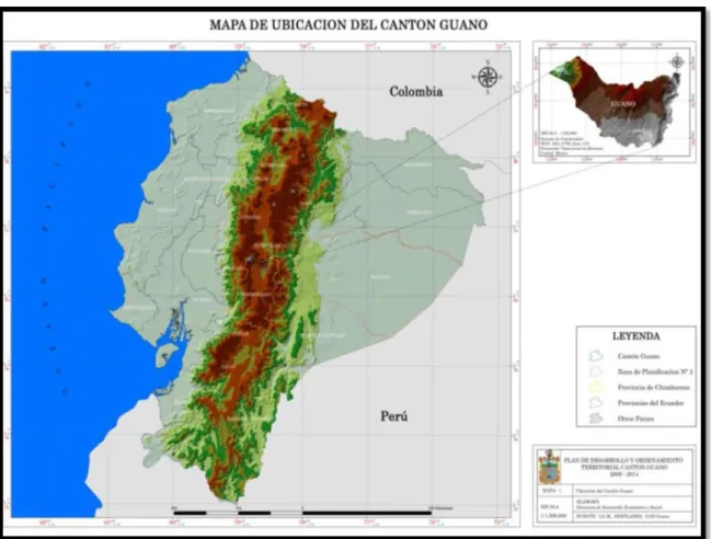 Gráfico No 1. Mapa ubicación del Cantón Guano 