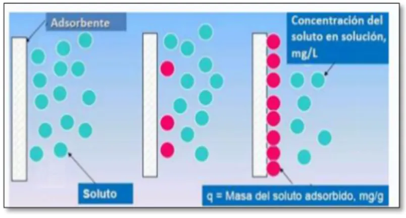 Figura 1 Proceso de adsorción. 