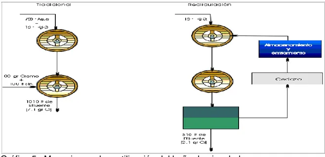 Gráfico 5.  Mecanismos de reutilización del baño de piquelado. 