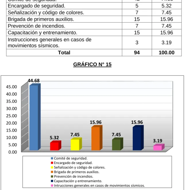GRÁFICO N° 15 