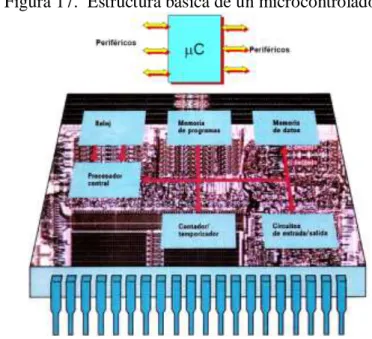 Figura 17.  Estructura básica de un microcontrolador 