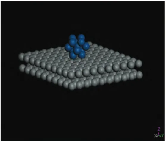 Fig. 3. Inifinite hexagonal arrays of carbon atoms used in order to generate the honeycomb  structure for graphene