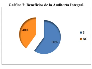 Gráfico 7: Beneficios de la Auditoría Integral. 
