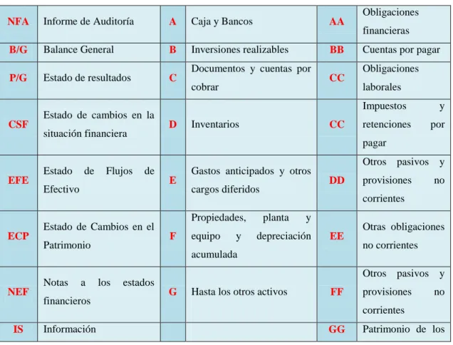 Tabla N° 5: Índices de Auditoría. 