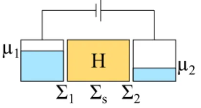 Figure 2.1: General structure used for the simulation of nanoelectronic devices.