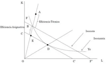Figura 3. Eficiencia Técnica y asignativa 