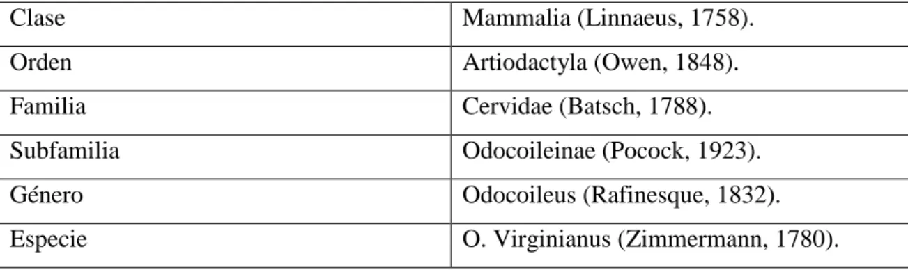 Tabla 2. Subespecies han sido identificadas 