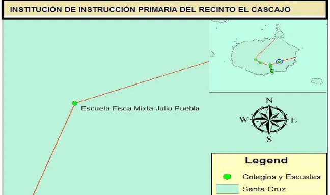 Gráfico N° 7: Instituciones de instrucción  primaria del Recinto El  Cascajo