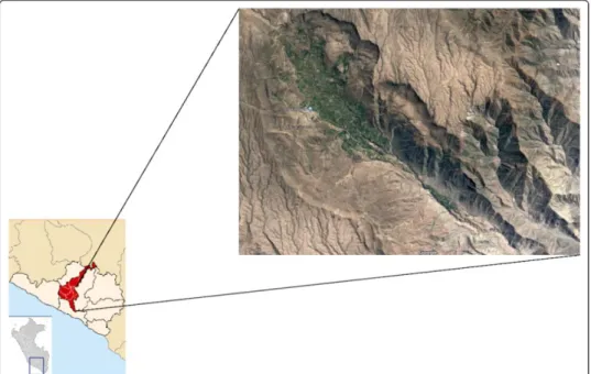 Figura Nº 1. Mapa de localización de los Distritos de Chuquibamba e Iray de  la Provincia de Condesuyos