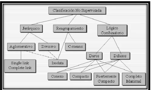 Figura II.25. Tipos de clasificación no supervisada 