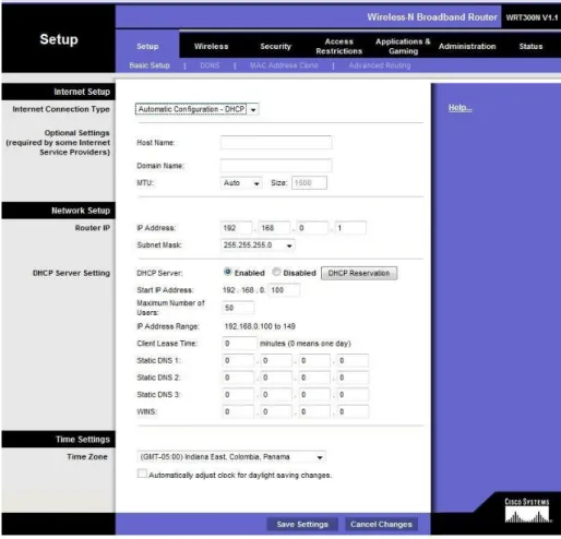 Figura N° 3.43 Interfaz de configuración