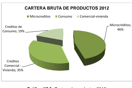 Gráfico Nº 3: Cartera de productos 2012.