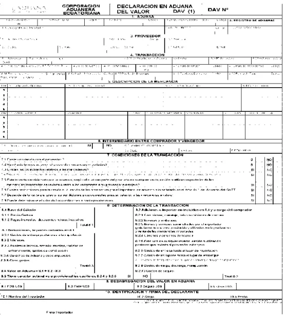 Figura Nº 17  Declaración de Exportación 