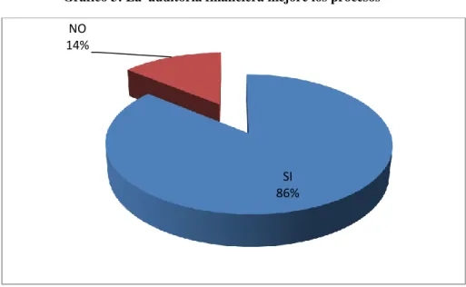 Gráfico 3: La  auditoría financiera mejore los procesos 