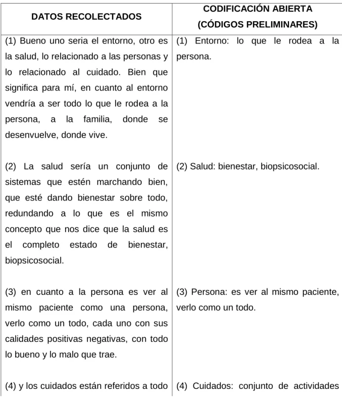 CUADRO DE CODIFICACIÓN ABIERTA   DISCURSO IV 