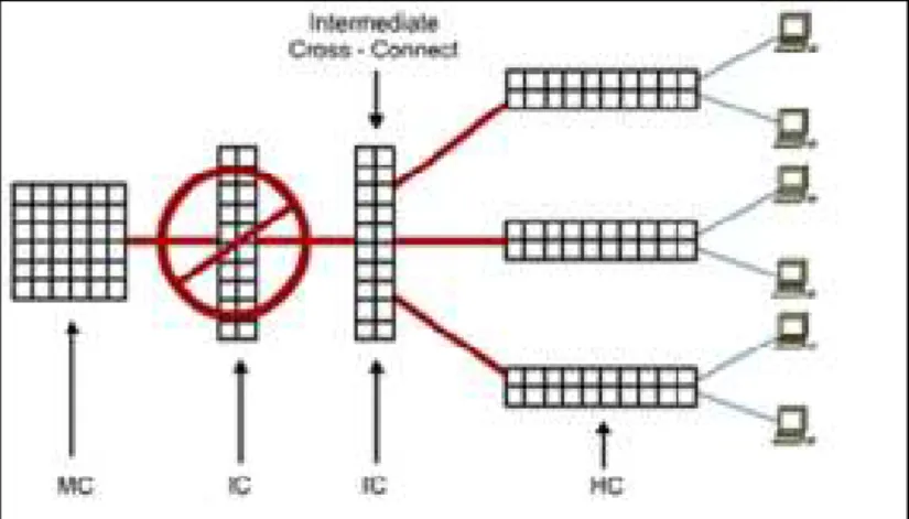 Figura II. 14 Conexión de la MC a la IC y las HC 