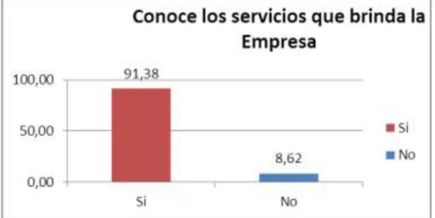 Gráfico 18 Servicios de la empresa Ircostel Cía. Ltda.
