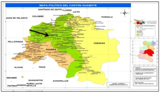 Figura 5: Mapa político del Cantón Guamote 