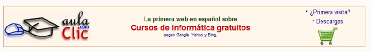 Gráfico N° 3    Encabezado del sitio web “AULACLIC” 